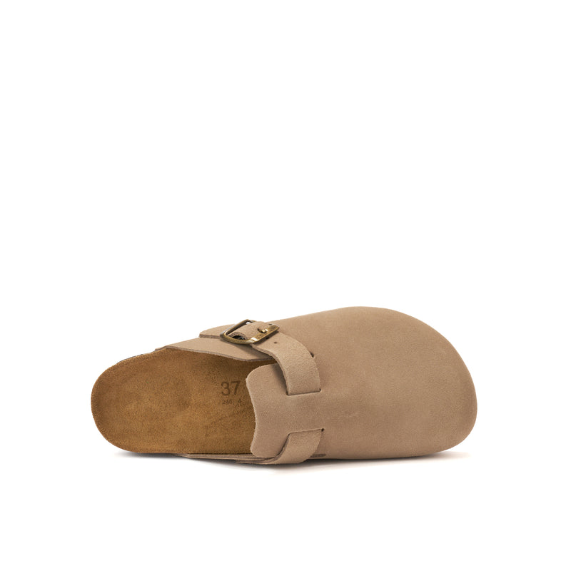 Sabots Noe Suede Taupe - Femme