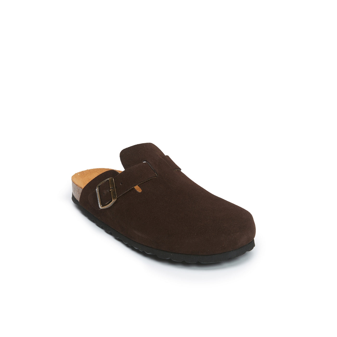 Zuecos Noe Suede Dark Brown - Mujer