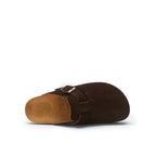 Zuecos Noe Suede Dark Brown - Mujer