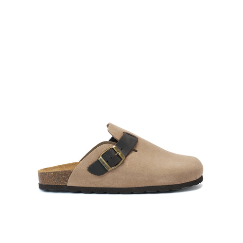 Sabots Noe Suede Taupe - Femme