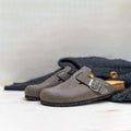 Zuecos Noe Nubuck Grey - Hombre