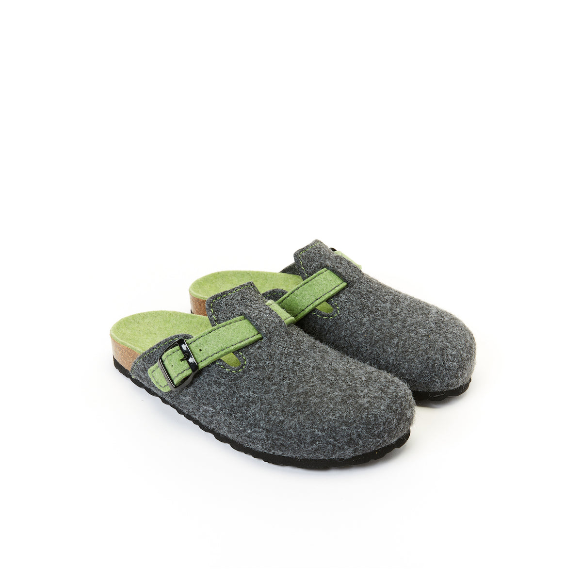 Sabots Noe Noir Gris Et Vert - Mixte