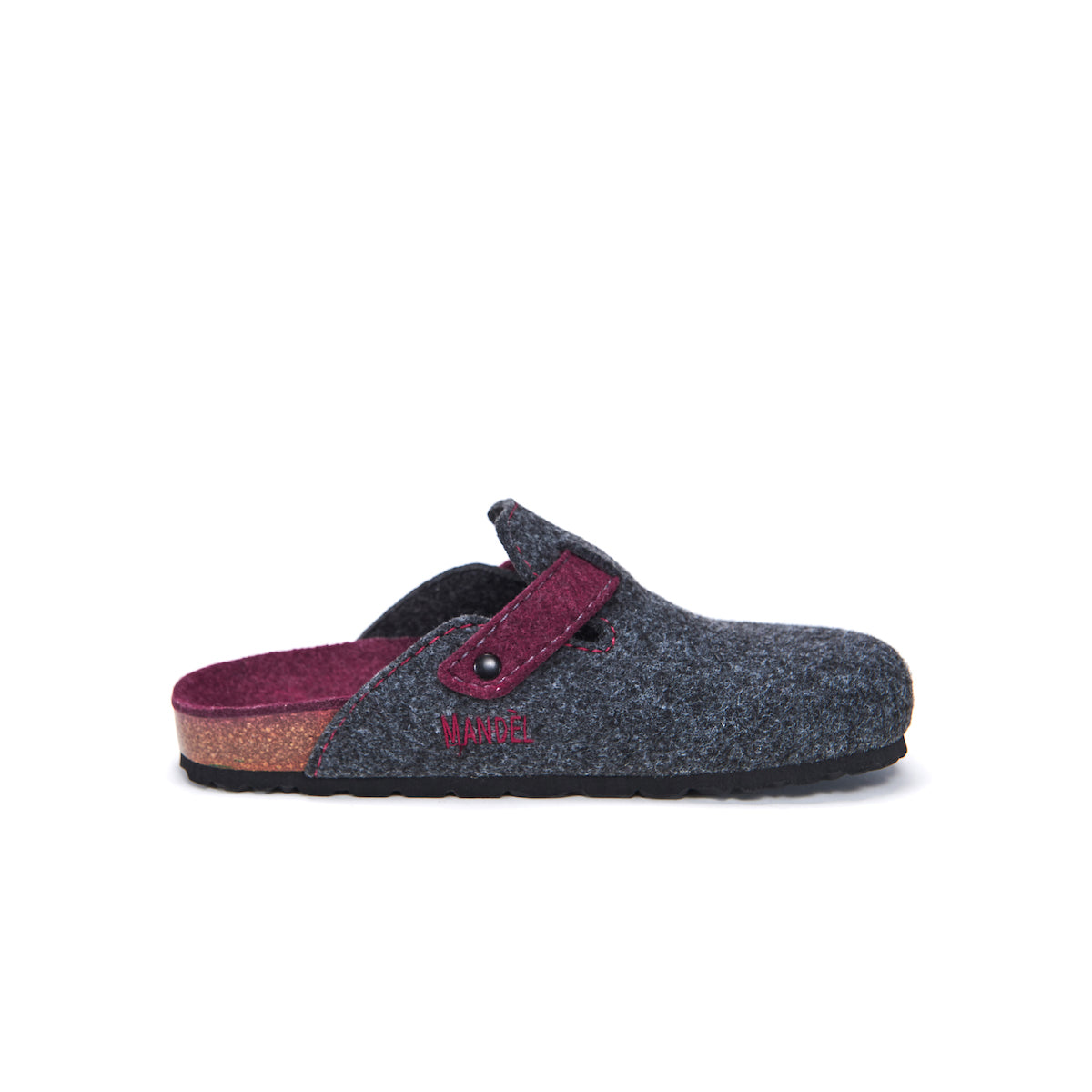 Sabots Noe Noir Gris & Bordeaux - Mixte