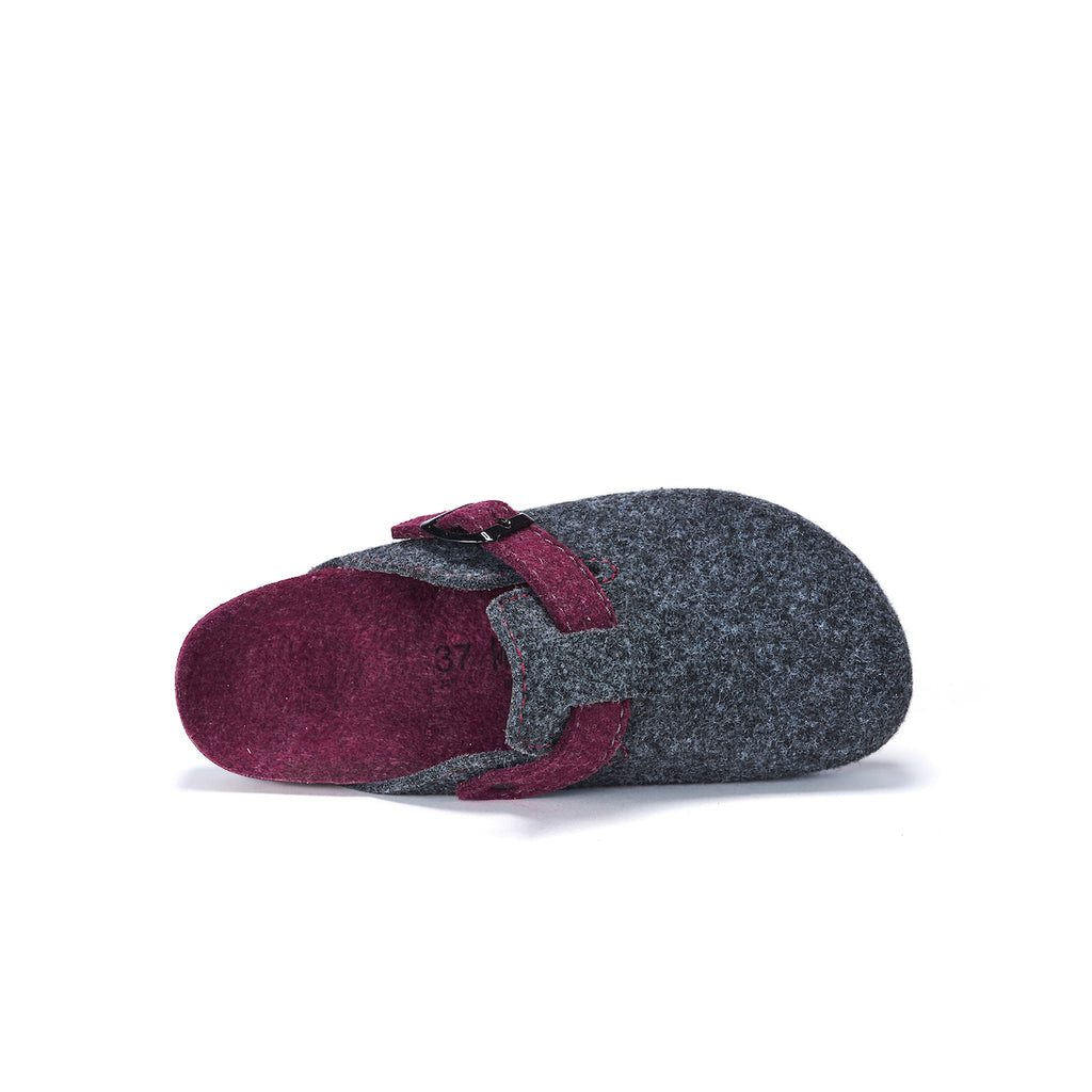 Sabots Noe Noir Gris & Bordeaux - Mixte