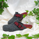 Sabots Noe Noir Gris & Bordeaux - Mixte