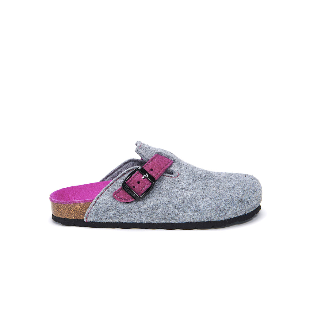 Sabots Noe Gris & Fuchsia - Femme