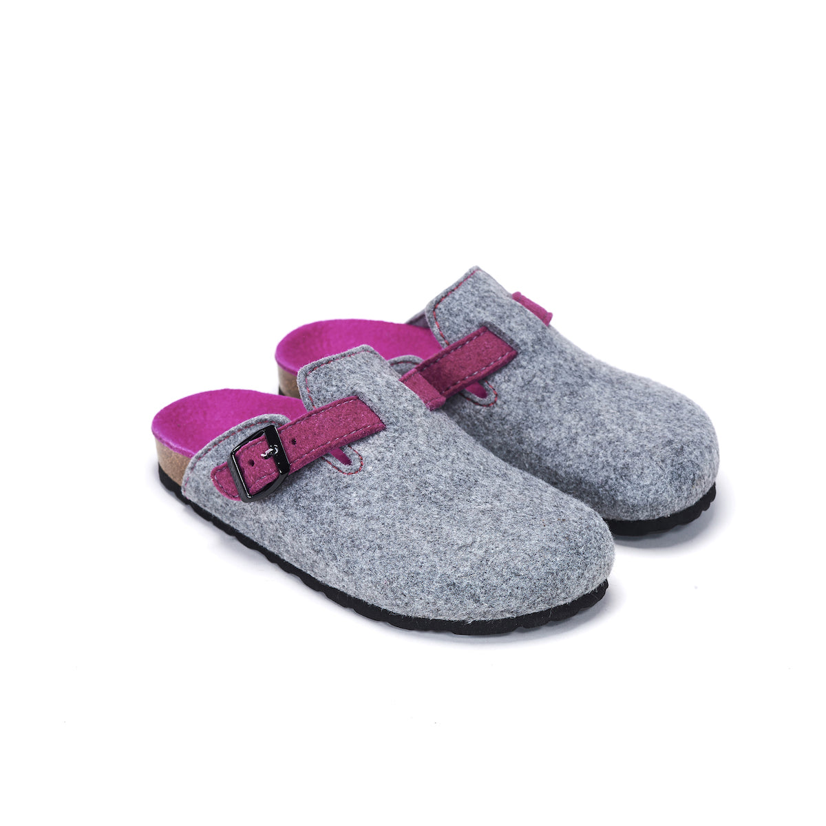 Sabots Noe Gris & Fuchsia - Femme