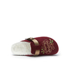 Zuecos Pantufla Noe de Fieltro Burdeos - Unisex