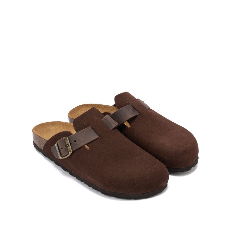 Sabots Noe Suede Noir Marron - Homme