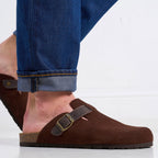 Zuecos Noe Suede Dark Brown - Hombre