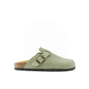 Noe Nubuck Olive Green Clogs - Women's