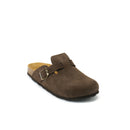 Noe Suede Maron Brown Clogs - Women