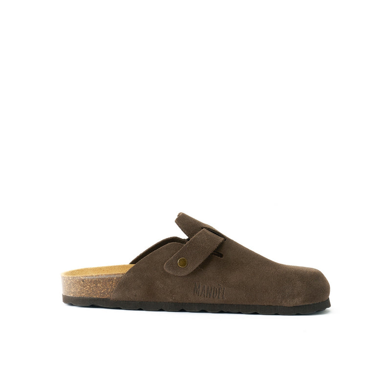 Noe Suede Maron Brown Clogs - Men