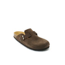 Noe Suede Maron Brown Clogs - Men