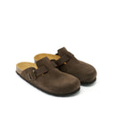 Noe Suede Maron Brown Clogs - Men
