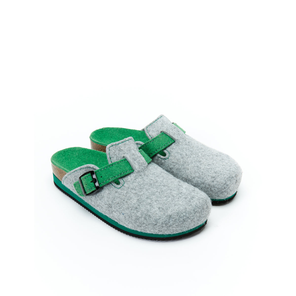 Sabots Noe Light Gris & Apple Vert - Femme