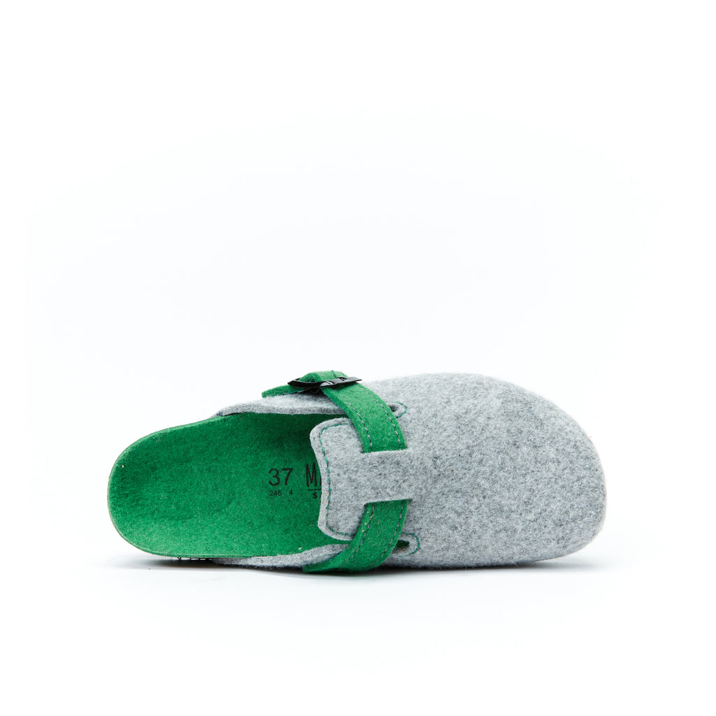 Sabots Noe Light Gris & Apple Vert - Femme