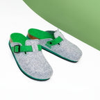 Sabots Noe Light Gris & Apple Vert - Femme