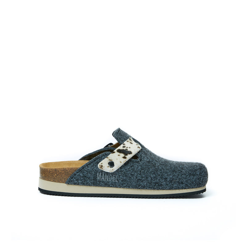 Sabots Noe Noir Gris & Dalmatian Tan - Femme