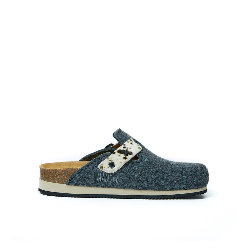 Noe Clogs Black Gray & Dalmatian Tan - Women