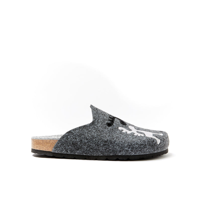 Pantuflas Angel Reno Negro Gris - Mixto