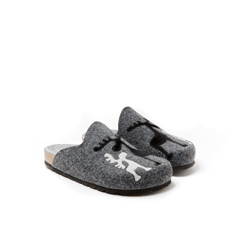 Pantoufles Angel Reindeer Noir Gris - Mixte