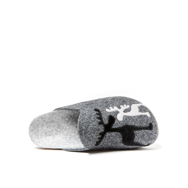 Pantoufles Angel Reindeer Noir Gris - Mixte