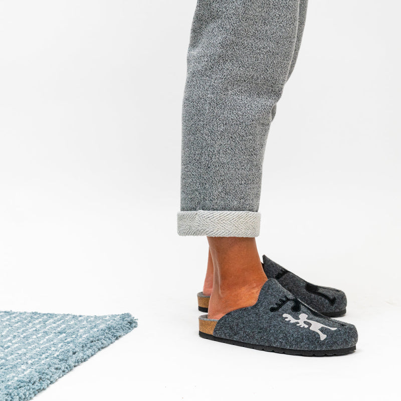 Pantuflas Angel Reno Negro Gris - Mixto