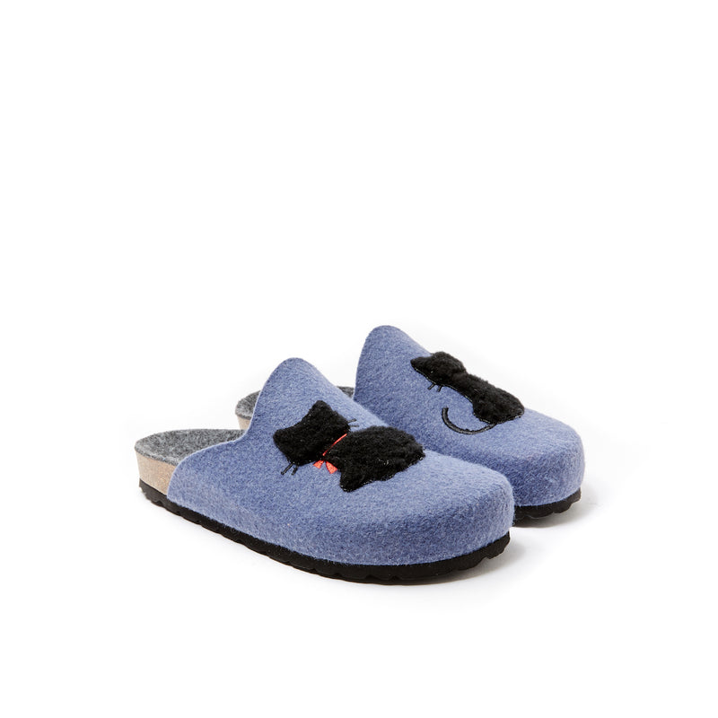 Pantoufles Angel Cat Denim Bleu - Femme