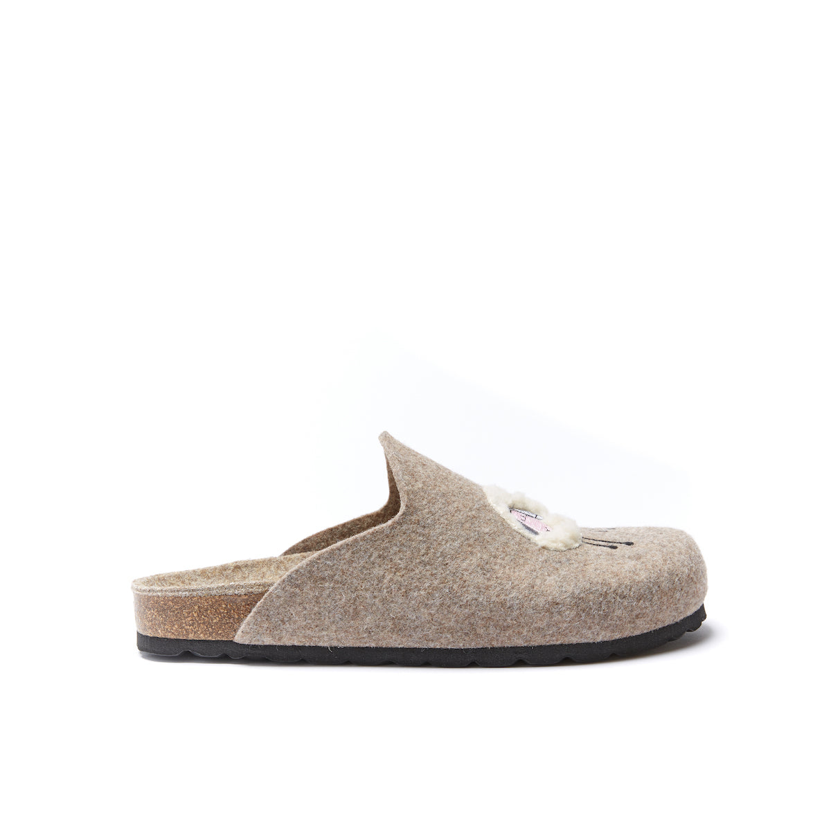 Angel Sheep Beige Slippers - Women