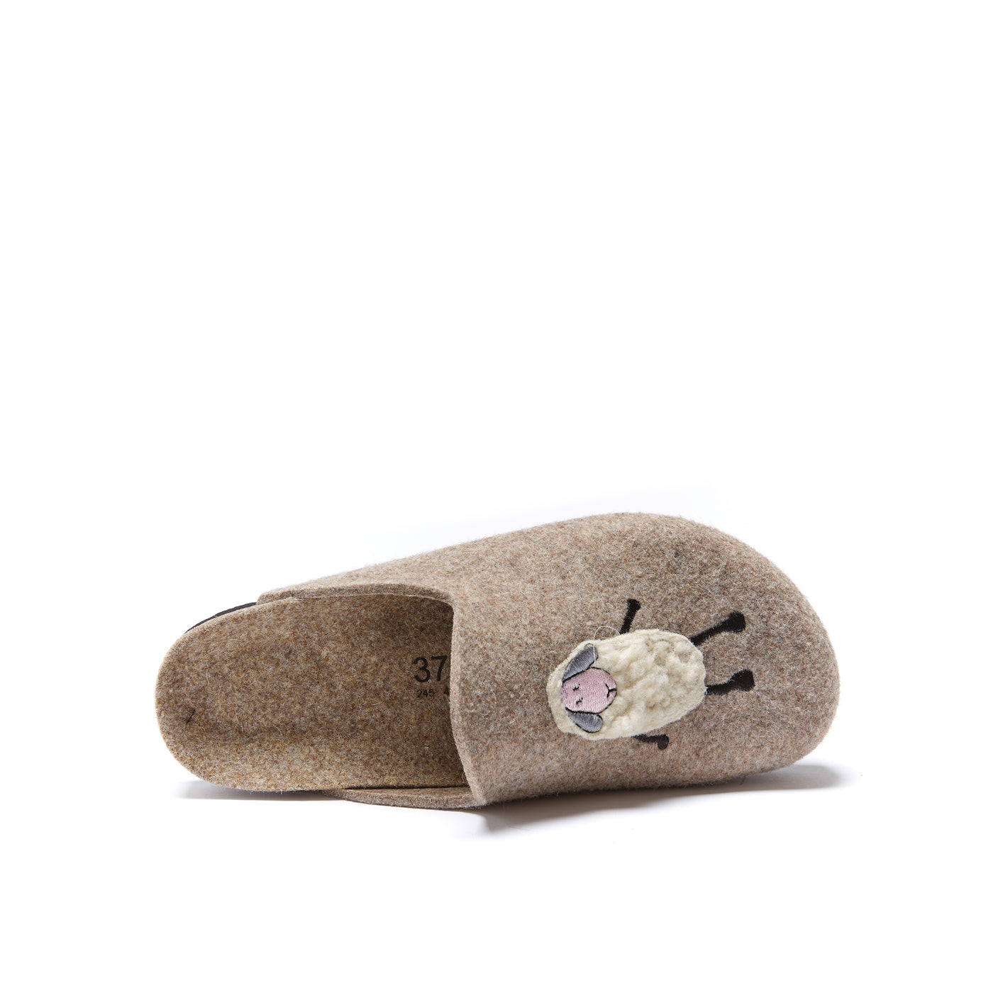 Angel Sheep Beige Slippers - Women