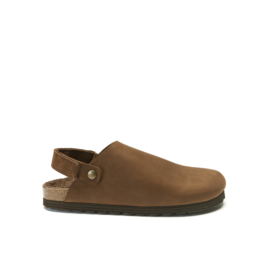 Sabots Adam Nubuck Noir Marron - Femme