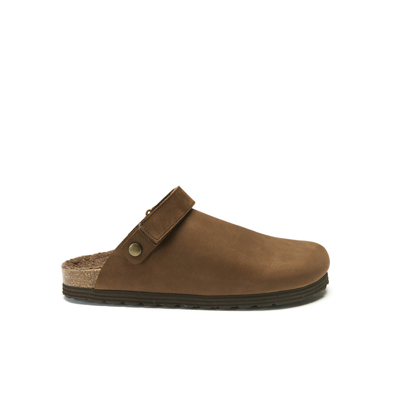 Sabots Adam Nubuck Noir Marron - Femme