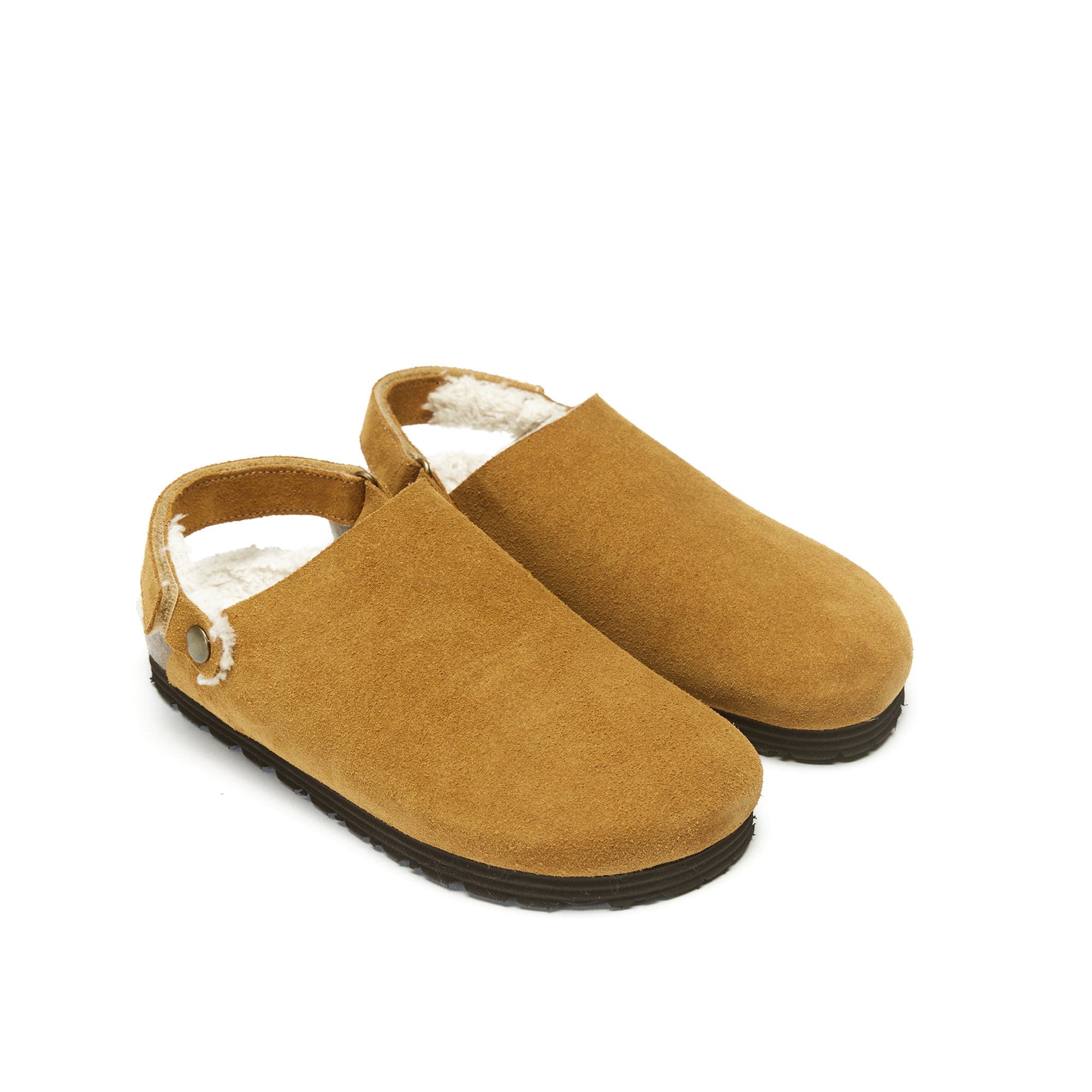 Zuecos Adam Suede Whisky Marrón - Mujer