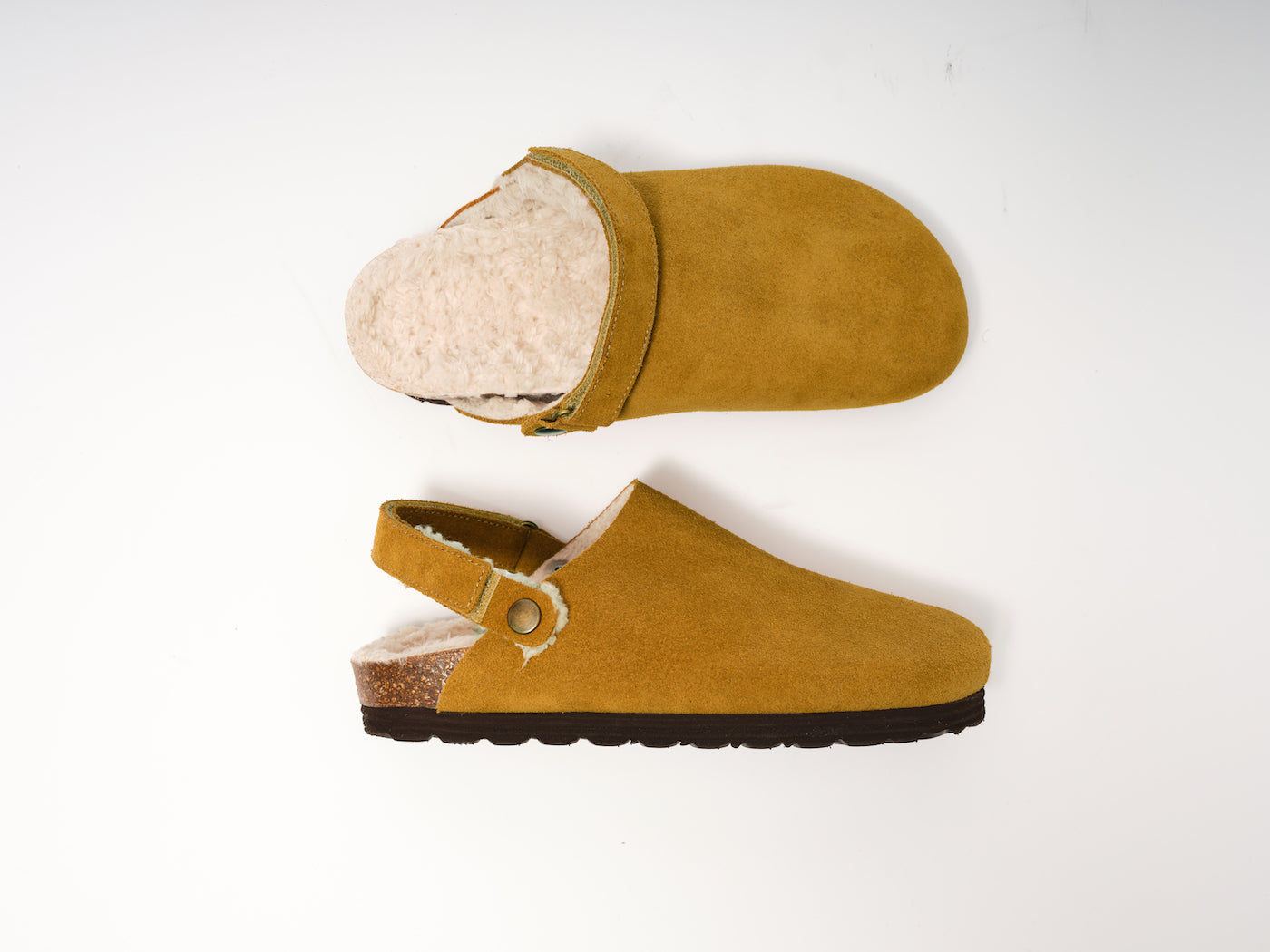 Zuecos Adam Suede Whisky Marrón - Mujer