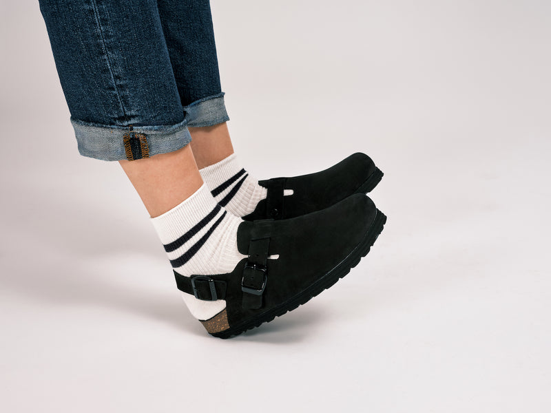 Sabots Oscar Nubuck Noir - Femme