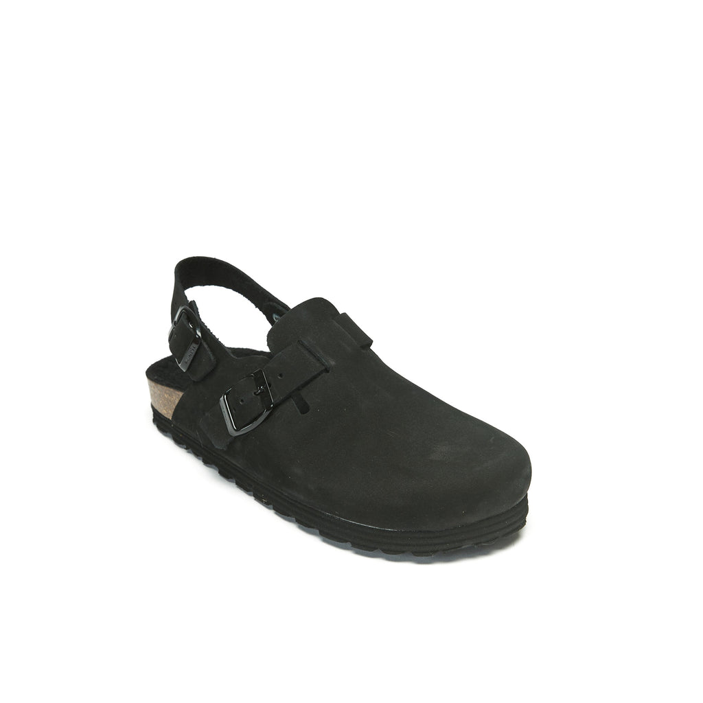 Zuecos Oscar Nubuck Negro - Hombre