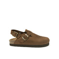Oscar Nubuck Dark Brown Clogs - Men