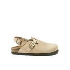 Oscar Taupe Nubuck Clogs - Women
