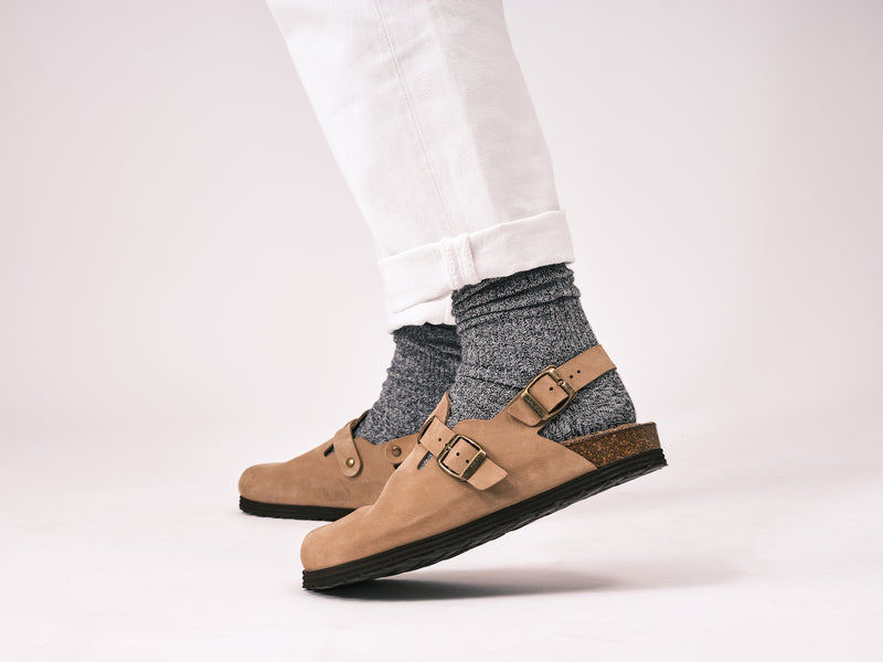 Sabots Oscar Nubuck Taupe - Homme