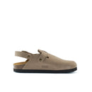 Oscar Suede Taupe Clogs - Men
