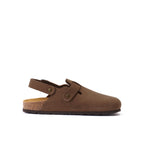 Oscar Nubuck Black Brown Clogs - Women