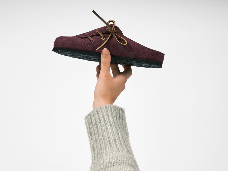 Sabots Ester Suede Bordeaux - Femme