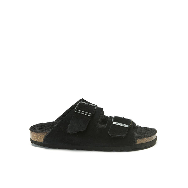 Sandały Alberto Suede Czarne - Damskie
