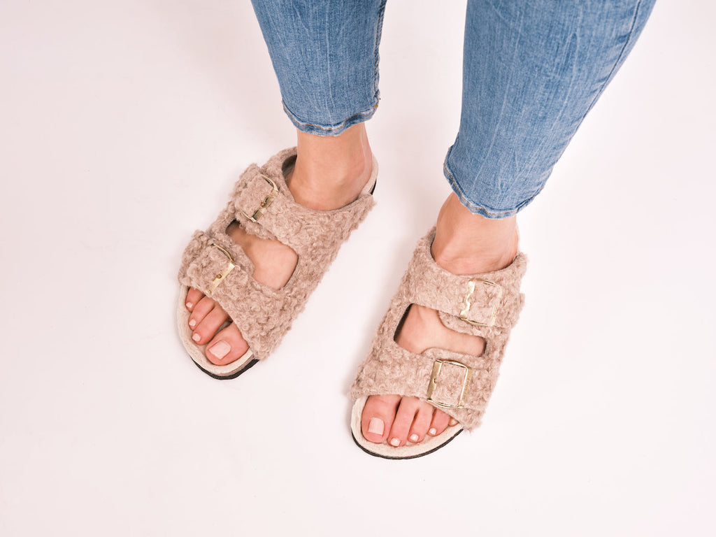Sandalias Alberto Teddy Taupe - Mujer