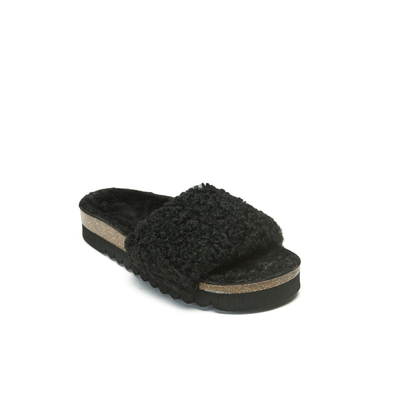 Sandales Laia Teddy Noir - Femme