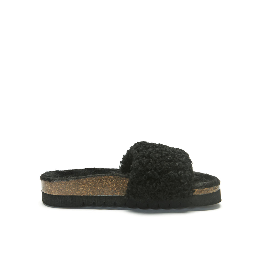 Sandales Laia Teddy Noir - Femme