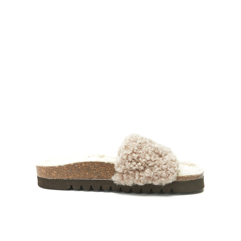 Sandales Laia Teddy Taupe - Femme