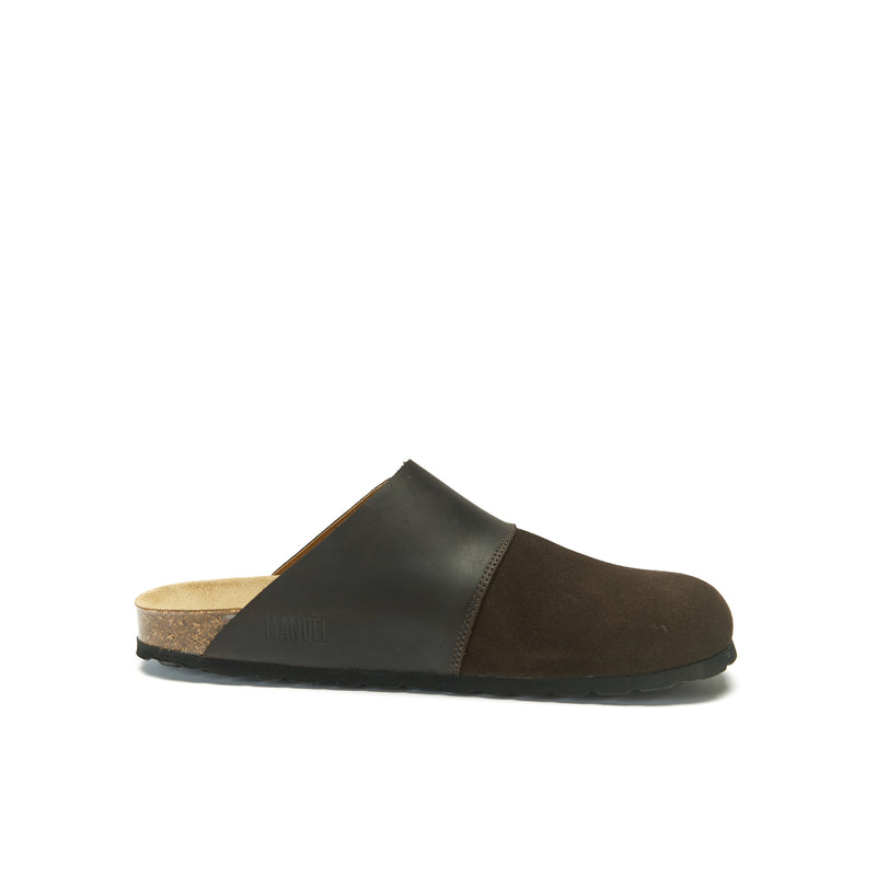 Sabots Dia Suede Dark Brown - Femme