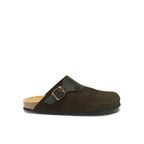 Zuecos Dia Suede Dark Brown - Hombre